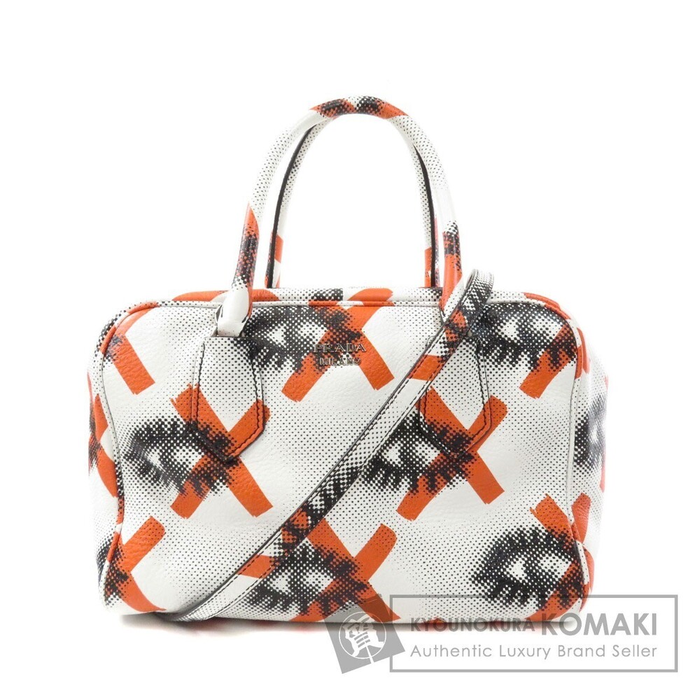 Prada DAINO STEYES Leather Handbag